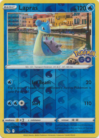 Pokemon Trading Card Game - Lapras - 023/078 - Holo Rare Reverse Holo Pokemon Go