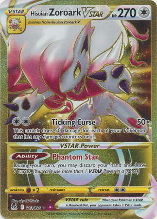 Pokemon Trading Card Game - Hisuian Zoroark VSTAR - 213/196 - Secret Rare Sword & Shield: Lost Origi