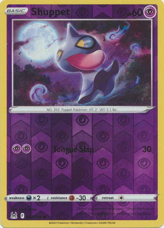 Pokemon Trading Card Game - Shuppet - 072/196 - Common Reverse Holo Sword & Shield: Lost Origin