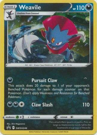 Pokemon Trading Card Game - Weavile - SWSH246 - Holo Promo Pokemon Sword & Shield