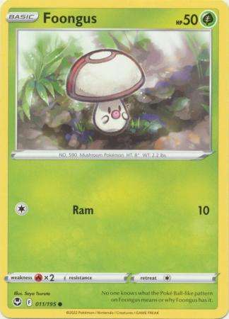 Pokemon Trading Card Game - Foongus - 011/195 - Common Sword & Shield: Silver Tempest