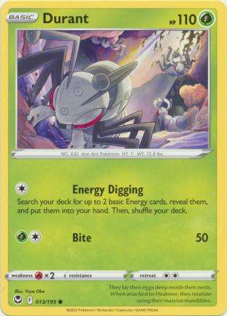 Pokemon Trading Card Game - Durant - 013/195 - Common Sword & Shield: Silver Tempest