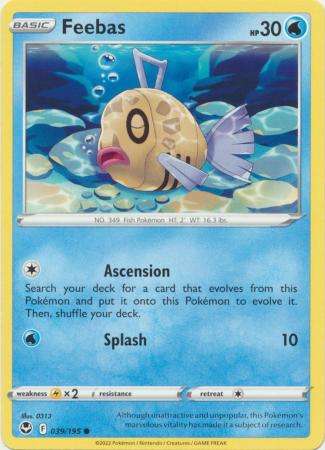 Pokemon Trading Card Game - Feebas - 039/195 - Common Sword & Shield: Silver Tempest