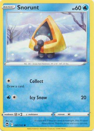 Pokemon Trading Card Game - Snorunt - 041/195 - Common Sword & Shield: Silver Tempest