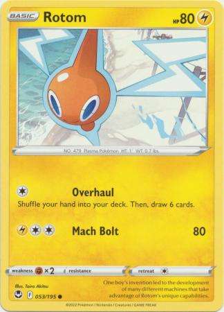 Pokemon Trading Card Game - Rotom - 053/195 - Common Sword & Shield: Silver Tempest