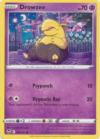 Pokemon Trading Card Game - Drowzee - 060/195 - Common Sword & Shield: Silver Tempest