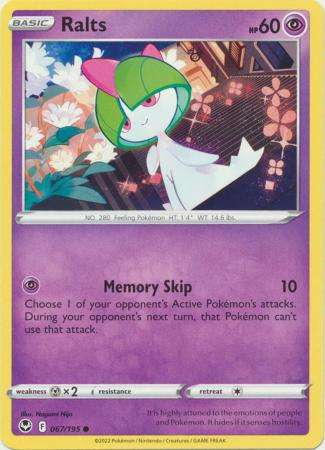 Pokemon Trading Card Game - Ralts - 067/195 - Common Sword & Shield: Silver Tempest