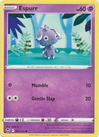 Pokemon Trading Card Game - Espurr - 081/195 - Common Sword & Shield: Silver Tempest