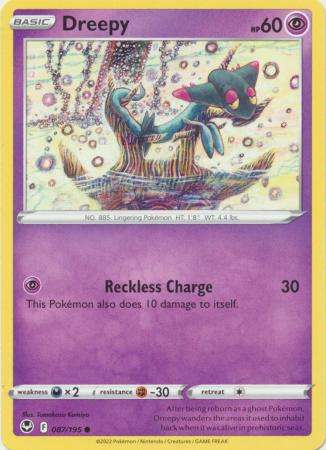 Pokemon Trading Card Game - Dreepy - 087/195 - Common Sword & Shield: Silver Tempest