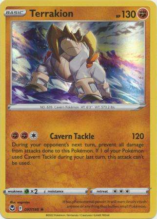 Pokemon Trading Card Game - Terrakion - 097/195 - Holo Rare Sword & Shield: Silver Tempest
