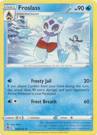 Pokemon Trading Card Game - Froslass - 043/195 - Rare Sword & Shield: Silver Tempest