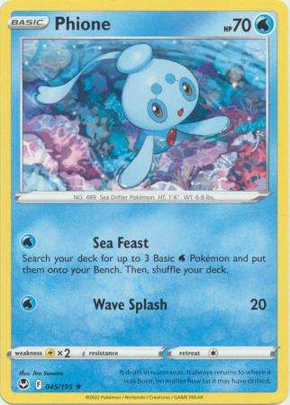 Pokemon Trading Card Game - Phione - 045/195 - Rare Sword & Shield: Silver Tempest