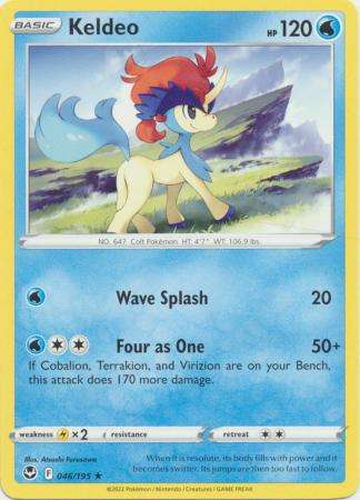 Pokemon Trading Card Game - Keldeo - 046/195 - Rare Sword & Shield: Silver Tempest