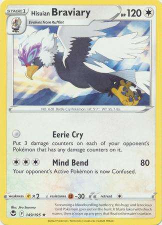 Pokemon Trading Card Game - Hisuian Braviary - 149/195 - Rare Sword & Shield: Silver Tempest