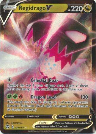 Pokemon Trading Card Game - Regidrago V - 135/195 - Ultra Rare Sword & Shield: Silver Tempest