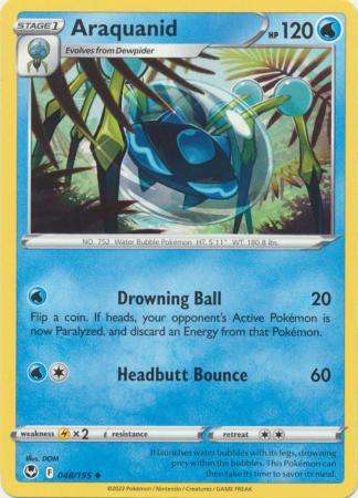 Pokemon Trading Card Game - Araquanid - 048/195 - Uncommon Sword & Shield: Silver Tempest