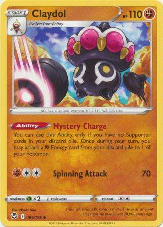 Pokemon Trading Card Game - Claydol - 094/195 - Uncommon Sword & Shield: Silver Tempest