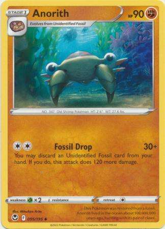 Pokemon Trading Card Game - Anorith - 095/195 - Uncommon Sword & Shield: Silver Tempest