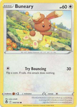 Pokemon Trading Card Game - Buneary - 144/195 - Common Sword & Shield: Silver Tempest