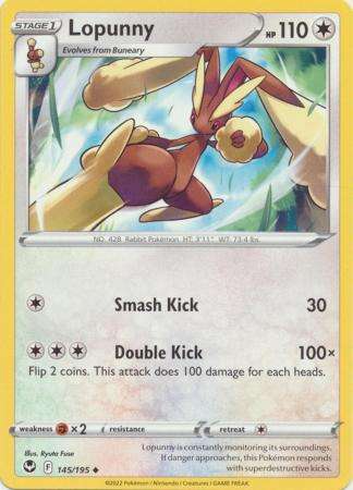 Pokemon Trading Card Game - Lopunny - 145/195 - Uncommon Sword & Shield: Silver Tempest