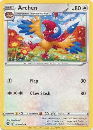 Pokemon Trading Card Game - Archen - 146/195 - Uncommon Sword & Shield: Silver Tempest