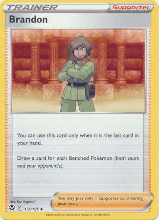 Pokemon Trading Card Game - Brandon - 151/195 - Uncommon Sword & Shield: Silver Tempest