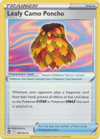 Pokemon Trading Card Game - Leafy Camo Poncho - 160/195 - Uncommon Sword & Shield: Silver Tempest