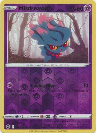 Pokemon Trading Card Game - Misdreavus - 063/195 - Common Reverse Holo Sword & Shield: Silver Tempes