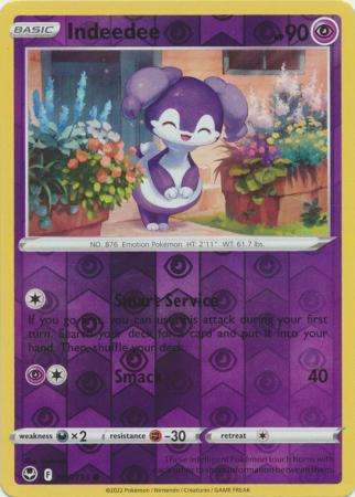 Pokemon Trading Card Game - Indeedee - 086/195 - Common Reverse Holo Sword & Shield: Silver Tempest