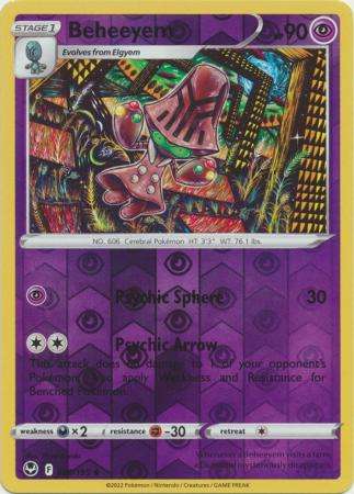 Pokemon Trading Card Game - Beheeyem - 080/195 - Uncommon Reverse Holo Sword & Shield: Silver Tempes