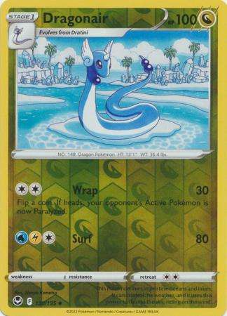 Pokemon Trading Card Game - Dragonair - 130/195 - Uncommon Reverse Holo Sword & Shield: Silver Tempe