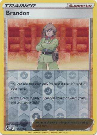 Pokemon Trading Card Game - Brandon - 151/195 - Uncommon Reverse Holo Sword & Shield: Silver Tempest
