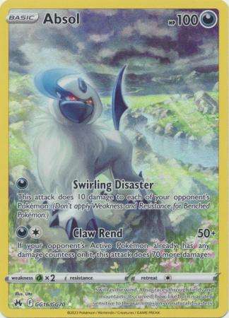 Pokemon Trading Card Game - Absol - GG16/GG70 - Holo Rare Crown Zenith