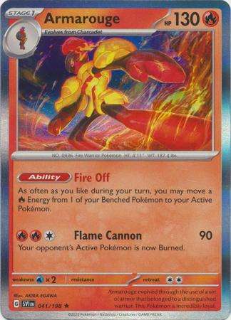 Pokemon Trading Card Game - Armarouge - 041/198 - Holo Rare Scarlet & Violet (Base Set)