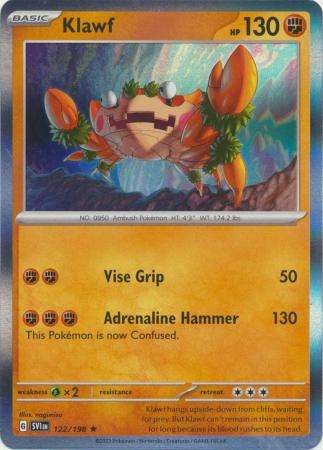 Pokemon Trading Card Game - Klawf - 122/198 - Holo Rare Scarlet & Violet (Base Set)