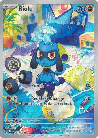 Pokemon Trading Card Game - Riolu - 215/198 - Illustration Rare Scarlet & Violet (Base Set)