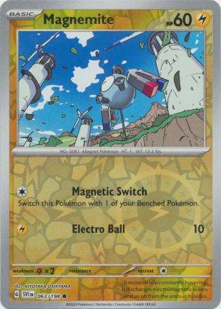 Pokemon Trading Card Game - Magnemite - 063/198 - Common Reverse Holo Scarlet & Violet (Base Set)