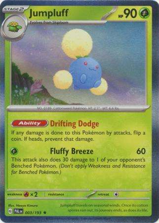 Pokemon Trading Card Game - Jumpluff - 003/193 - Holo Rare Scarlet & Violet: Paldea Evolved
