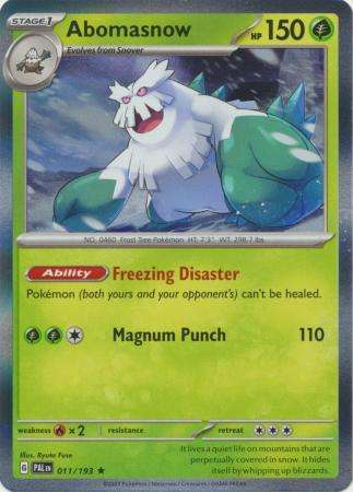 Pokemon Trading Card Game - Abomasnow - 011/193 - Holo Rare Scarlet & Violet: Paldea Evolved