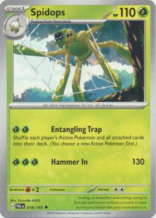 Pokemon Trading Card Game - Spidops - 018/193 - Uncommon Scarlet & Violet: Paldea Evolved