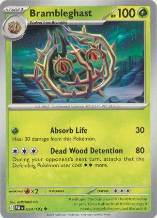 Pokemon Trading Card Game - Brambleghast - 024/193 - Uncommon Scarlet & Violet: Paldea Evolved