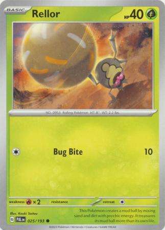 Pokemon Trading Card Game - Rellor - 025/193 - Common Scarlet & Violet: Paldea Evolved