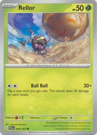 Pokemon Trading Card Game - Rellor - 026/193 - Common Scarlet & Violet: Paldea Evolved