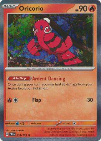 Pokemon Trading Card Game - Oricorio - 033/193 - Holo Rare Scarlet & Violet: Paldea Evolved