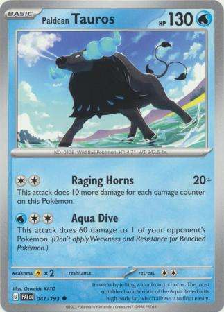 Pokemon Trading Card Game - Paldean Tauros - 041/193 - Uncommon Scarlet & Violet: Paldea Evolved
