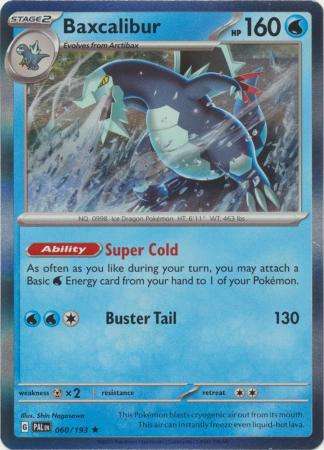 Pokemon Trading Card Game - Baxcalibur - 060/193 - Holo Rare Scarlet & Violet: Paldea Evolved