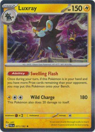 Pokemon Trading Card Game - Luxray - 071/193 - Holo Rare Scarlet & Violet: Paldea Evolved