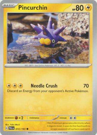 Pokemon Trading Card Game - Pincurchin - 072/193 - Common Scarlet & Violet: Paldea Evolved