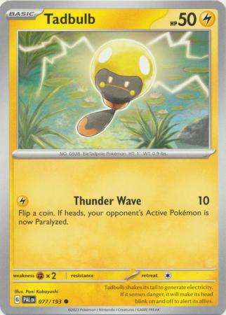 Pokemon Trading Card Game - Tadbulb - 077/193 - Common Scarlet & Violet: Paldea Evolved