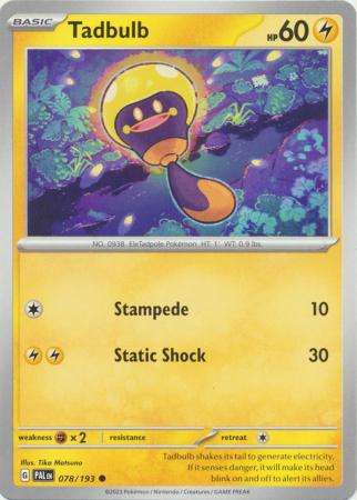 Pokemon Trading Card Game - Tadbulb - 078/193 - Common Scarlet & Violet: Paldea Evolved